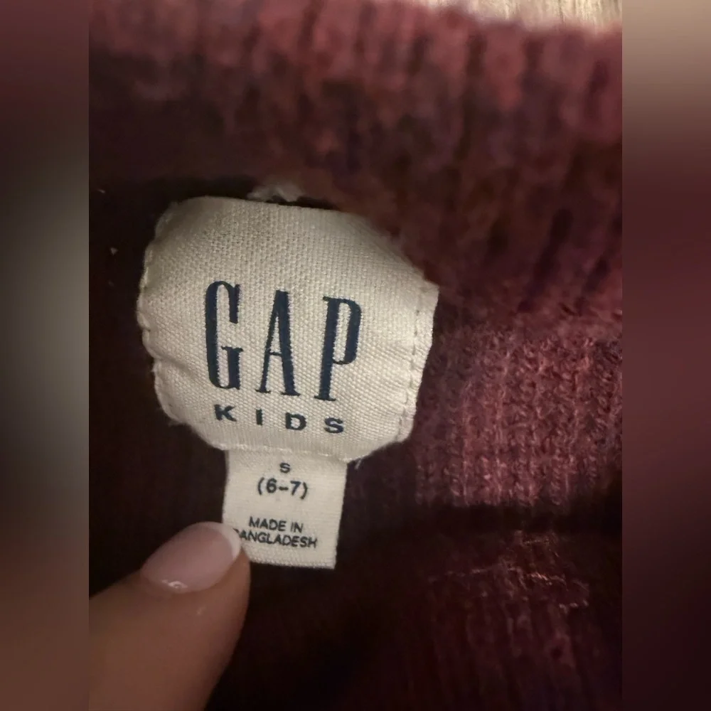 Gap Kids Dark Red Sweater Boys Size 6-7 Small Thermal